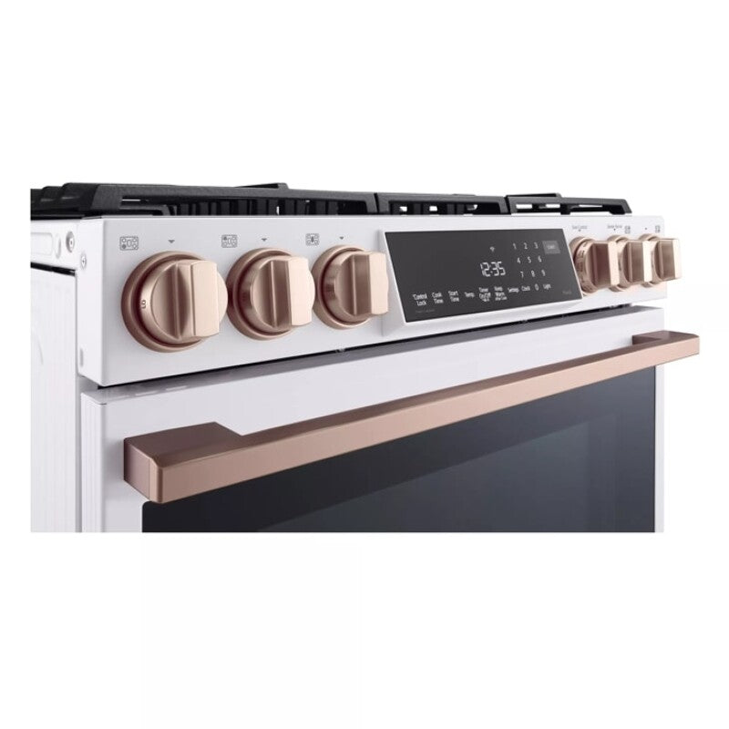 LG Studio LG STUDIO 6.3 cu. ft. InstaView® Gas Slide-in Range with ProBake Convection® and Air Fry - Essence White (LSGS6338N)