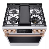 LG Studio  LG STUDIO 6.3 cu. ft. InstaView® Gas Slide-in Range with ProBake Convection® and Air Fry - Essence White (LSGS6338N)