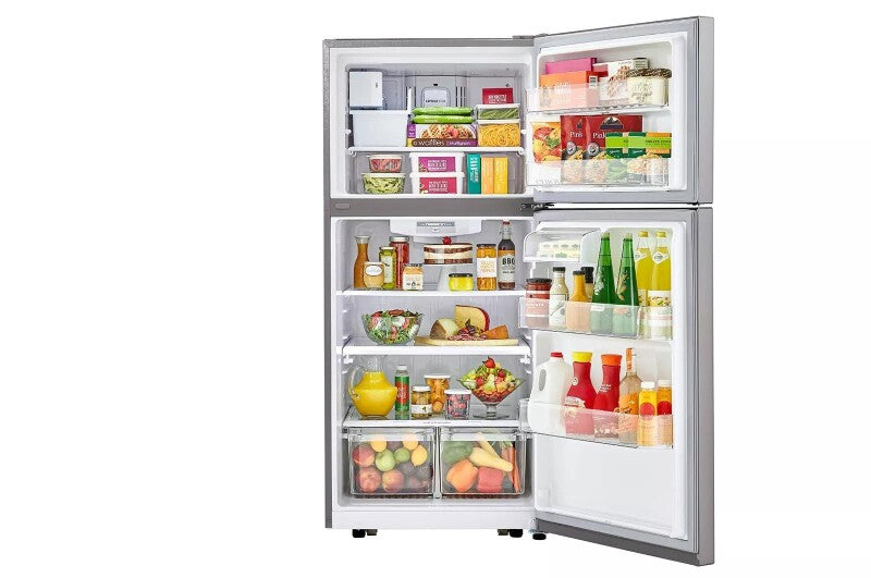 LG 20 cu. ft. Top Freezer Refrigerator - Stainless Steel (LTCS20030S)