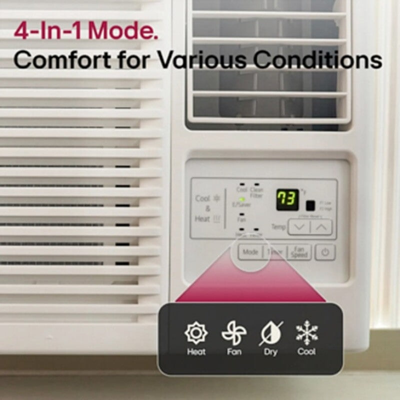 LG  18,000 Btu Smart Wi-fi Enabled Window Air Conditioner | Cools Up To 1,000 Sq. Ft. - White (LW1823HRSM)