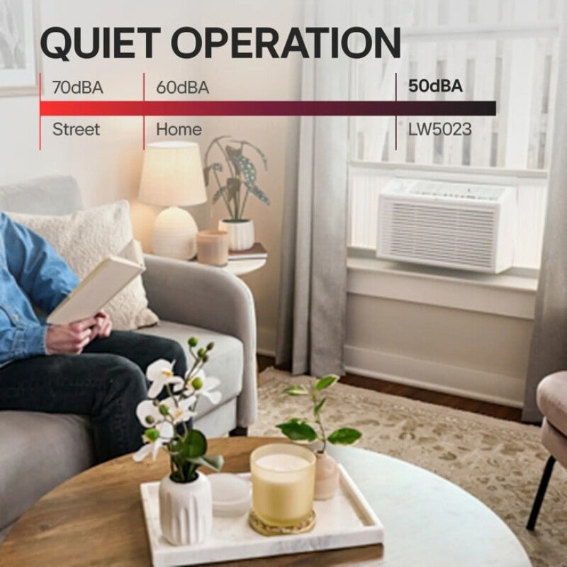 LG  5,000 Btu Window Air Conditioner | Cools Up To 150 Sq. Ft. - White (LW5023)