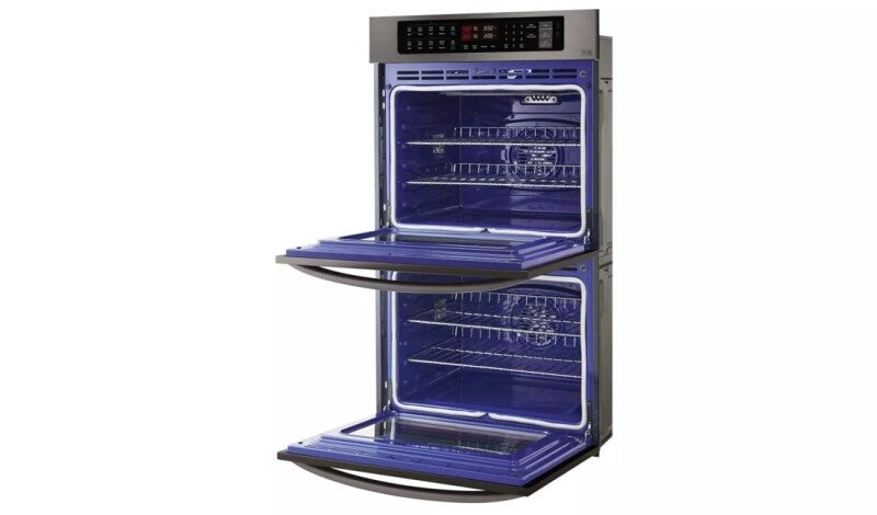 LG 9.4 cu. ft Total Capacity Double Wall Oven - Black Stainless Steel (LWD3063BD)