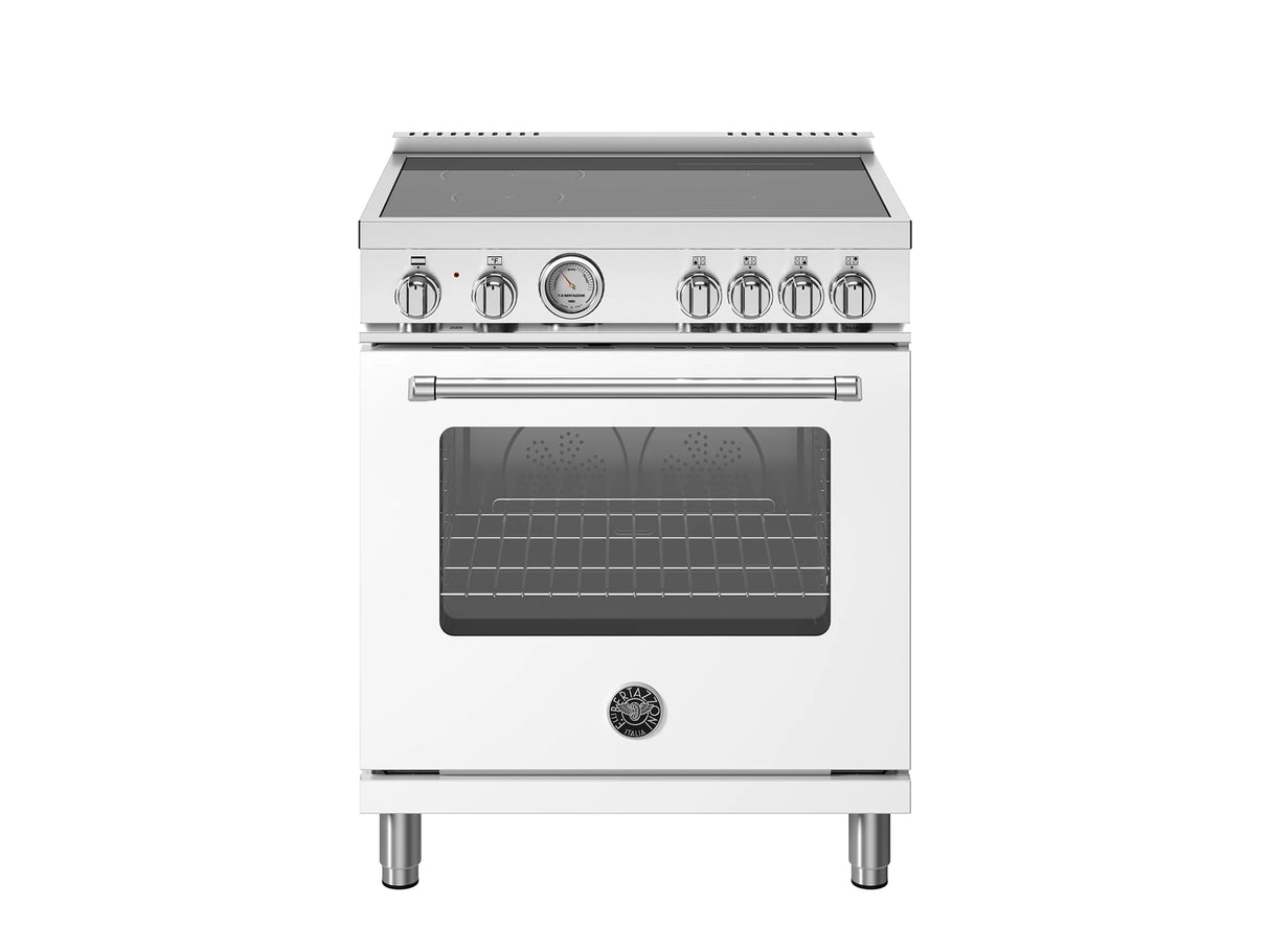 BERTAZZONI  30 inch Induction Range, 4 Heating Zones, Electric Oven - Bianco Matt (MAS304INMBIV)