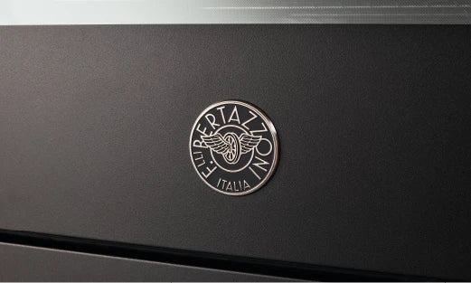 BERTAZZONI  36 inch Dual Fuel Range, 5 Burner, Electric Oven - Gold Accents - Bianco Matt (MAS365DFMBG)