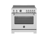 BERTAZZONI  36 inch Induction Range, 5 Heating Zones and Cast Iron Griddle, Electric Self-Clean Oven - Stainless Steel (MAS365ICFEPXT)