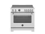 BERTAZZONI  36 inch Induction Range, 5 Heating Zones and Cast Iron Griddle, Electric Self-Clean Oven - Stainless Steel (MAS365ICFEPXT)