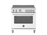 BERTAZZONI  36 inch Induction Range, 5 Heating Zones, Electric Oven - Bianco Matt (MAS365INMBIV)