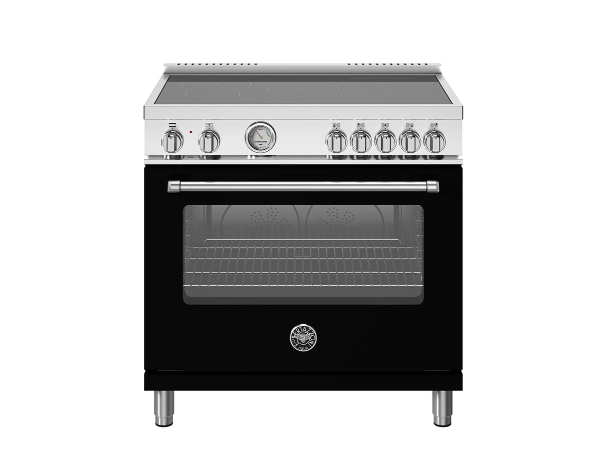 BERTAZZONI  36 inch Induction Range, 5 Heating Zones, Electric Oven - Nero Matt (MAS365INMNEV)
