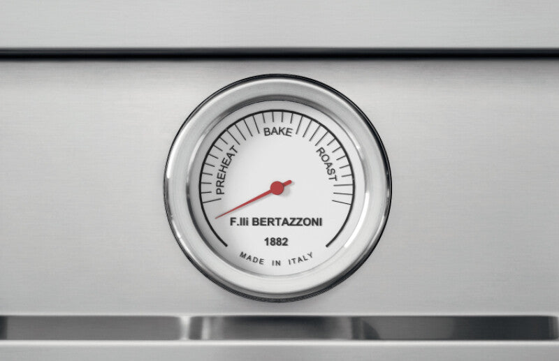 BERTAZZONI  48 inch Dual Fuel Range, 6 Burners and Griddle, Electric Oven - Stainless Steel (MAS486GDFMXV)