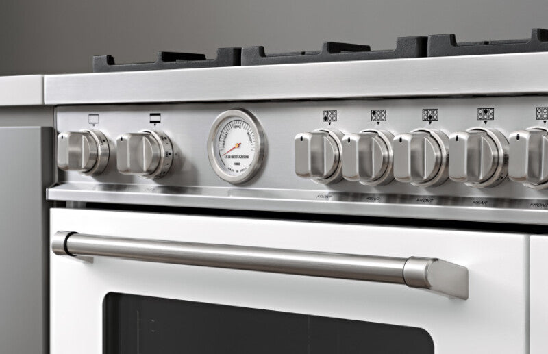BERTAZZONI  48 inch All Gas Range, 6 Burner and Griddle - Bianco Matt (MAS486GGASBIV)
