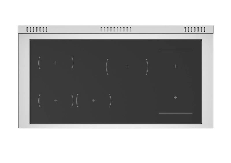 BERTAZZONI  48 inch Induction Range, 6 Heating Zones, Electric Oven - Gold Accents - Bianco Matt (MAS486INMBG)