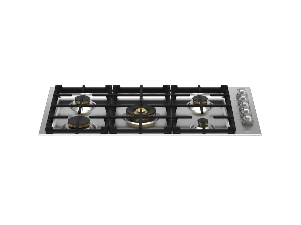 BERTAZZONI  36 Drop-in Gas Cooktop 5 brass burners - Stainless Steel (MAST365QBXT)
