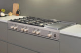 BERTAZZONI  48 Gas Rangetop 6 brass burners + electric griddle - Stainless Steel (MAST486GRTBXT)