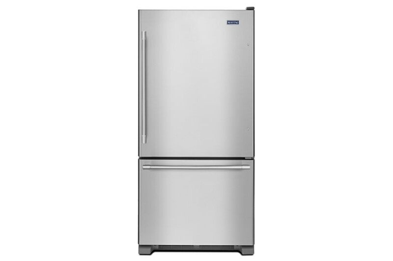 Maytag 30-Inch Wide Bottom Mount Refrigerator - 19 Cu. Ft. - Fingerprint Resistant Stainless Steel (MBF1958FEZ)