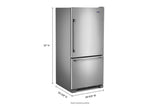 Maytag 30-Inch Wide Bottom Mount Refrigerator - 19 Cu. Ft. - Fingerprint Resistant Stainless Steel (MBF1958FEZ)