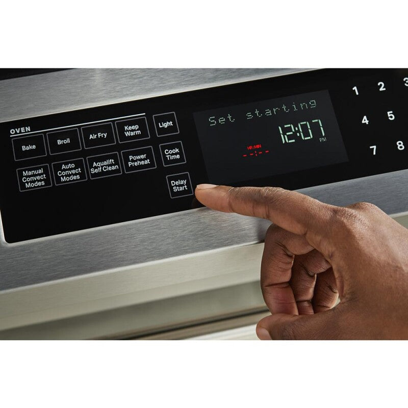 MAYTAG 30-Inch Wide Slide-In Electric Range With Air Fry - 6.4 Cu. Ft. - Fingerprint Resistant Stainless Steel (MES8800PZ)