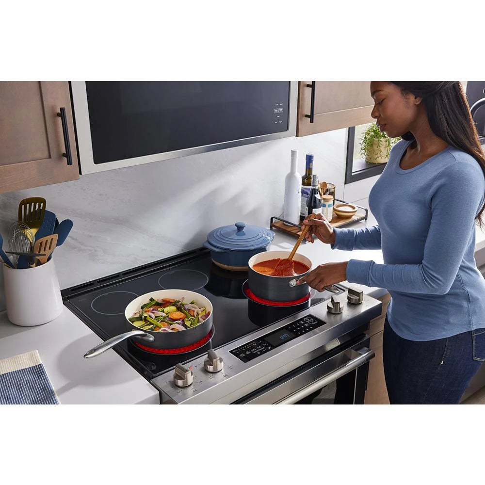 MAYTAG  30-Inch Wide Slide-In Electric Range With Air Fry - 6.4 Cu. Ft. - Fingerprint Resistant Stainless Steel (MES8800PZ)