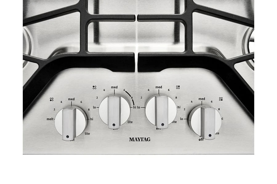 Maytag  30-inch Wide Gas Cooktop with Power Burner - Stainless Steel (MGC7430DS)