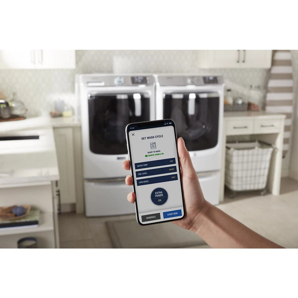 MAYTAG  Smart Front Load Washer with Extra Power and 24-Hr Fresh Hold® option - 5.0 cu. ft. - White (MHW8630HW)