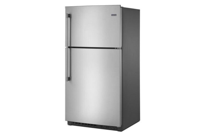 Maytag 33-Inch Wide Top Freezer Refrigerator with EvenAir Cooling Tower- 21 Cu. Ft. - Fingerprint Resistant Stainless Steel (MRT711SMFZ)