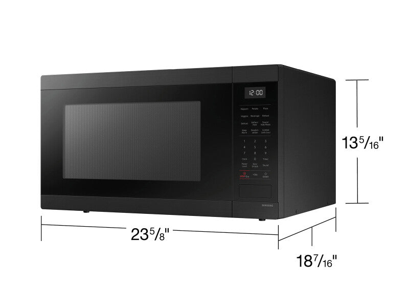 SAMSUNG  Fingerprint Resistant | Ceramic Enamel Interior | 1.9 cu.ft. - Matte Black Stainless Steel (MS19DG8500MTAA)