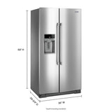 Maytag  36- Inch Wide Counter Depth Side-by-side Refrigerator- 21 Cu. Ft. - Fingerprint Resistant Stainless Steel (MSC21C6MFZ)