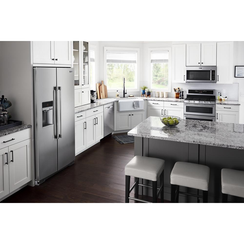 MAYTAG 36- Inch Wide Counter Depth Side-by-Side Refrigerator- 21 Cu. Ft. - Fingerprint Resistant Stainless Steel (MSC21C6MFZ)