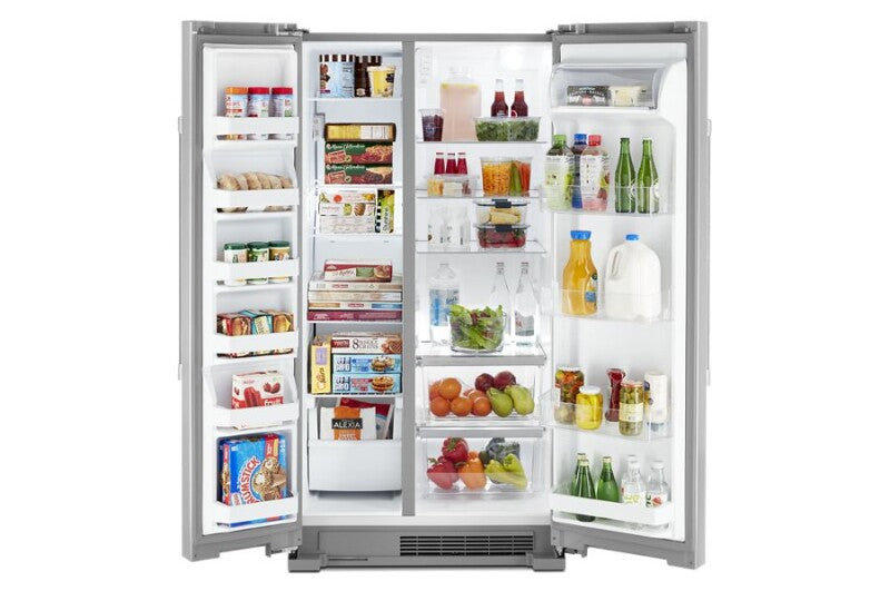 Maytag 36-Inch Wide Side-by-Side Refrigerator - 25 cu. ft. - Fingerprint-Resistant Stainless Finish (MSS25N4MKZ)
