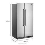 Maytag  36-Inch Wide Side-by-Side Refrigerator - 25 Cu. Ft. - Fingerprint-Resistant Stainless Finish (MSS25N4MKZ)