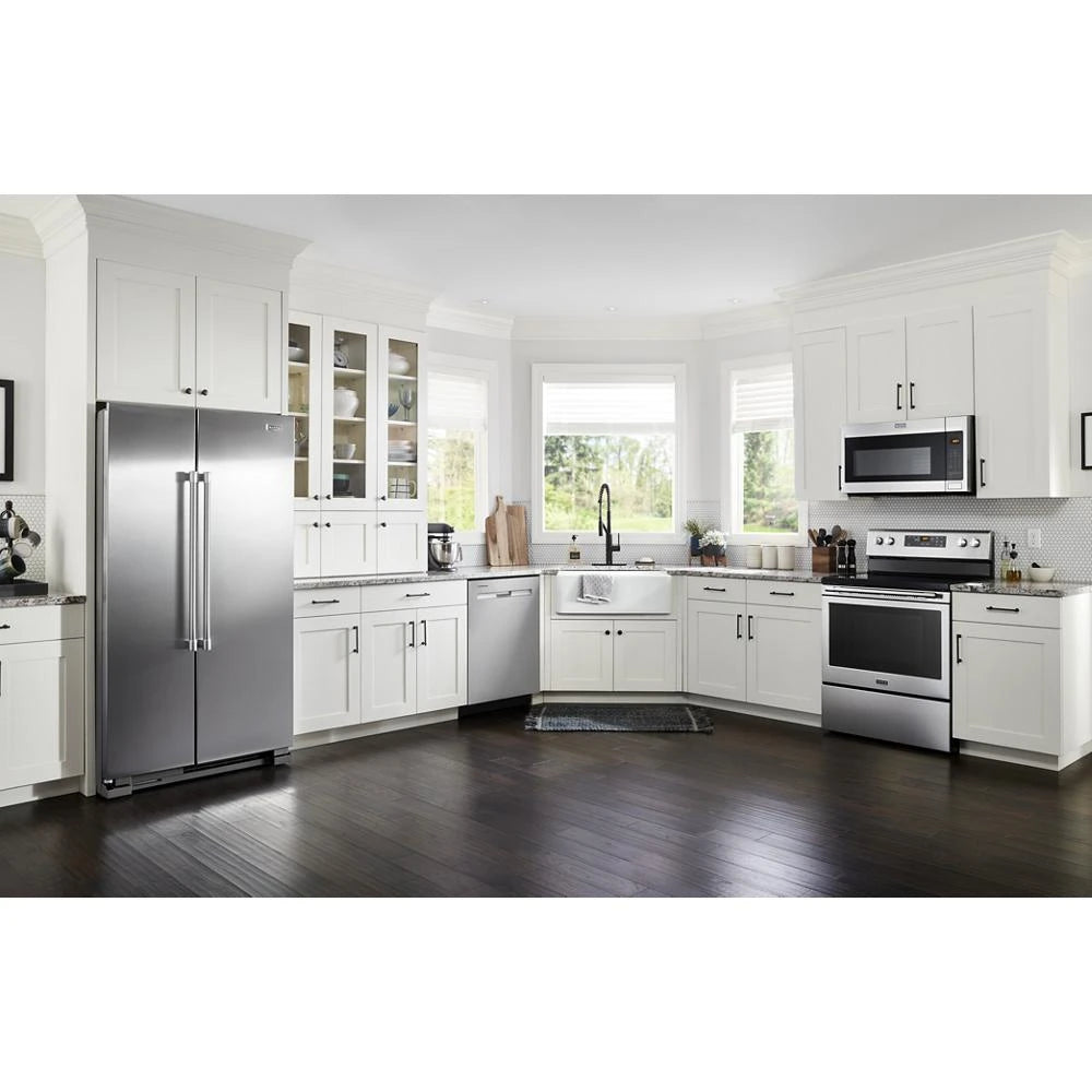 Maytag  36-Inch Wide Side-by-Side Refrigerator - 25 Cu. Ft. - Fingerprint-Resistant Stainless Finish (MSS25N4MKZ)