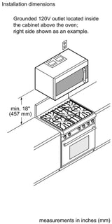 THERMADOR  Over-the-range Microwave 30'' Left Side Opening Door, - Stainless Steel (MU30WSU)