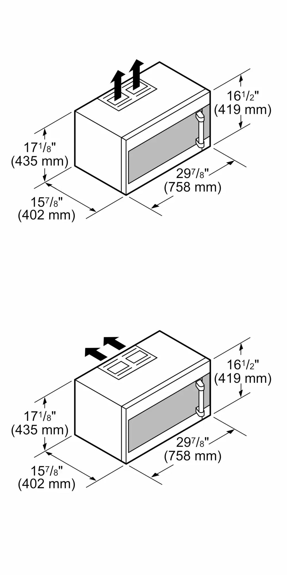 THERMADOR  Over-the-range Microwave 30'' Left Side Opening Door, - Stainless Steel (MU30WSU)