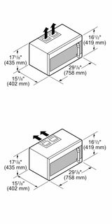 THERMADOR  Over-the-range Microwave 30'' Left Side Opening Door, - Stainless Steel (MU30WSU)