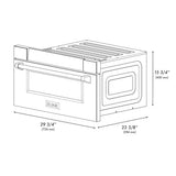 ZLINE  Autograph Edition 30 In. 1.2 Cu. Ft. Built-in Microwave Drawer In Stainless Steel With Champagne Bronze Accents - Stainless Steel (MWDZ30CB)