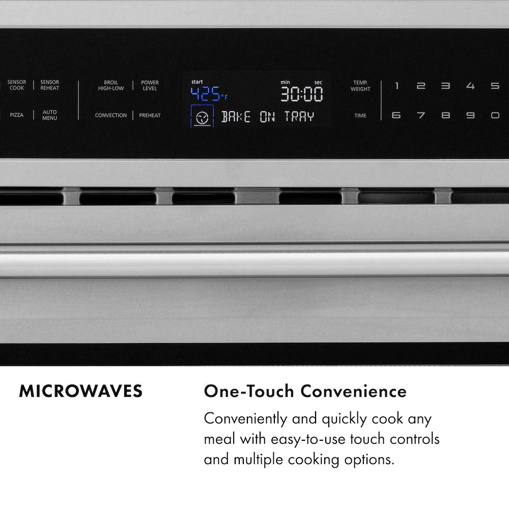 ZLINE  Autograph Edition 30 In. 1.2 Cu. Ft. Built-in Microwave Drawer In Stainless Steel With Champagne Bronze Accents - Stainless Steel (MWDZ30CB)