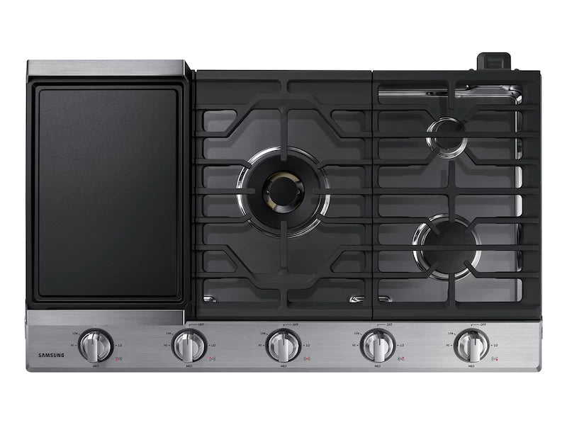 Samsung 36" Smart Gas Cooktop with 22K BTU Dual Power Burner in Stainless Steel - Stainless Steel (NA36N7755TSAA)