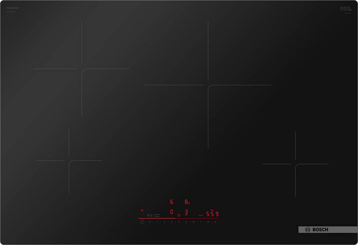 BOSCH 500 Series Induction Cooktop 30'' Without Frame - Black (NIT5063UC)