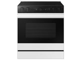 Samsung  Bespoke 6.3 cu. ft. Smart Slide-In Electric Range with Air Sous Vide & Air Fry in White Glass - White Glass (NSE6DB850012AA)
