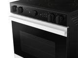 Samsung  Bespoke 6.3 cu. ft. Smart Slide-In Electric Range with Air Sous Vide & Air Fry in White Glass - White Glass (NSE6DB850012AA)