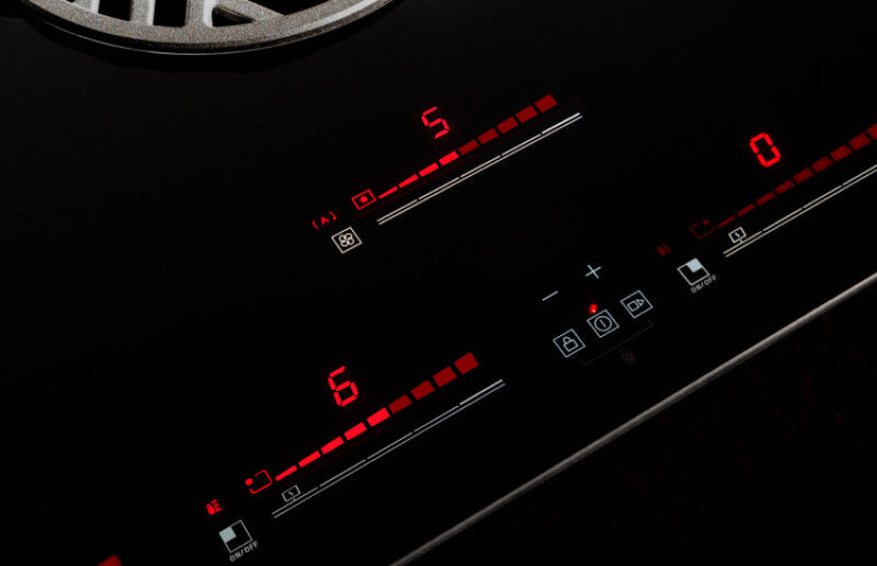 BERTAZZONI  36" Induction downdraft cooktop black glass - Nero (PE364IDDNET)