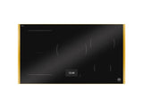BERTAZZONI  36'' Induction Cooktop with TFT Display Interface and Metal Frame - Black Glass / Gold (PE365TG)