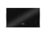 BERTAZZONI  36'' Induction Cooktop with TFT Display Interface and Metal Frame - Black Glass / Stainless Steel (PE365TX)