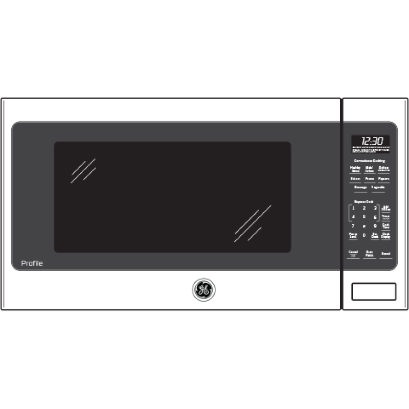 GE Profile  2.2 Cu. Ft. Countertop Sensor Microwave Oven - Stainless Steel (PES7227SLSS)
