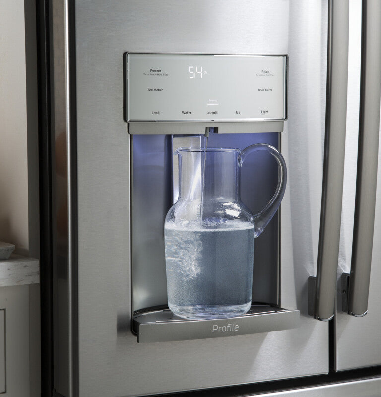 GE Profile Series 27.7 Cu. Ft. French-Door Refrigerator with Hands-Free AutoFill - Black (PFE28KBLTS)