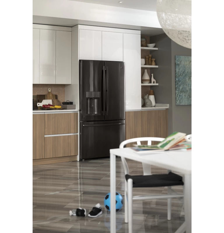 GE Profile Series 27.7 Cu. Ft. French-Door Refrigerator with Hands-Free AutoFill -  (PFE28KBLTS)