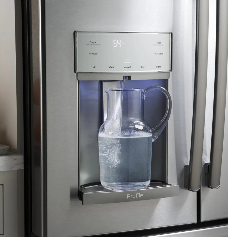 GE Profile Series 27.7 Cu. Ft. French-Door Refrigerator with Hands-Free AutoFill -  (PFE28KBLTS)