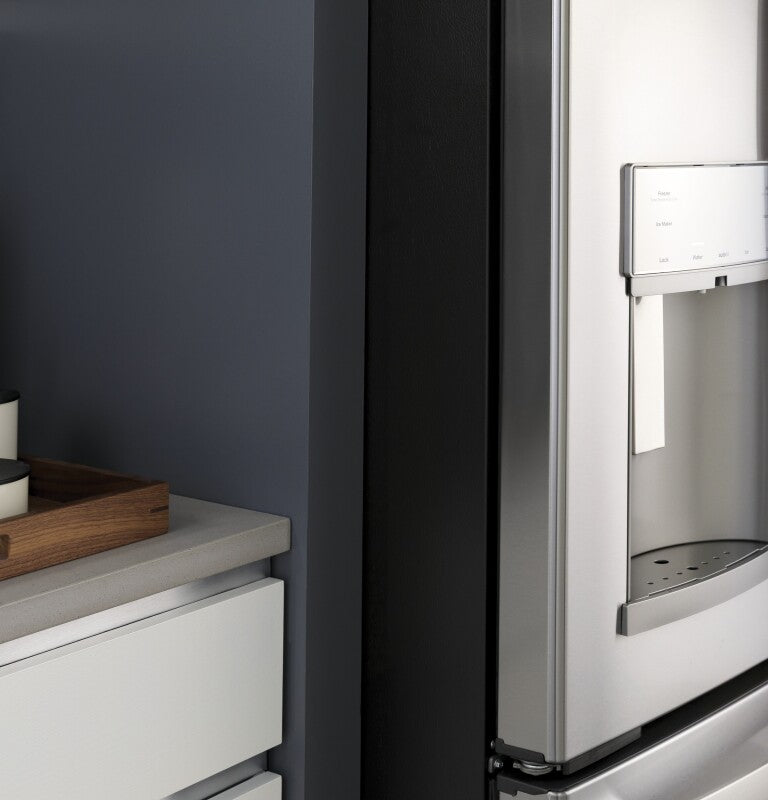 GE Profile  27.7 Cu. Ft. Fingerprint Resistant French-Door Refrigerator with Hands-Free AutoFill - Fingerprint Resistant Stainless Steel (PFE28KYNFS)