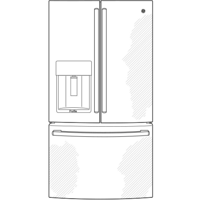 GE Profile  27.7 Cu. Ft. Fingerprint Resistant French-Door Refrigerator with Hands-Free AutoFill - Fingerprint Resistant Stainless Steel (PFE28KYNFS)