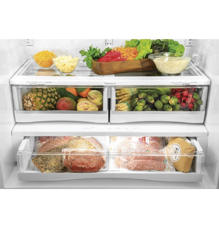 GE Profile Series 27.7 Cu. Ft. Fingerprint Resistant French Door Refrigerator with Hands-Free AutoFill - Gray (PFE28KYNFS)