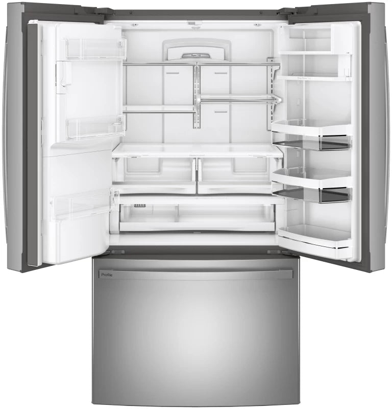 GE Profile Series 27.7 Cu. Ft. Fingerprint Resistant French Door Refrigerator with Hands-Free AutoFill - Gray (PFE28KYNFS)